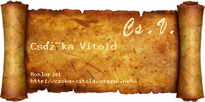 Csóka Vitold névjegykártya